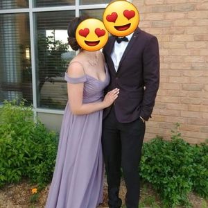 Sorella Vita Lilac Off-Shoulder Full Length Bridesmaids Dress